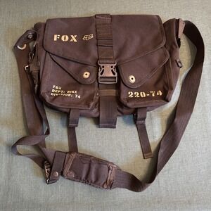 Vintage Fox Racing Shoulder Laptop Messenger Bag Y2K Grunge Adjustable